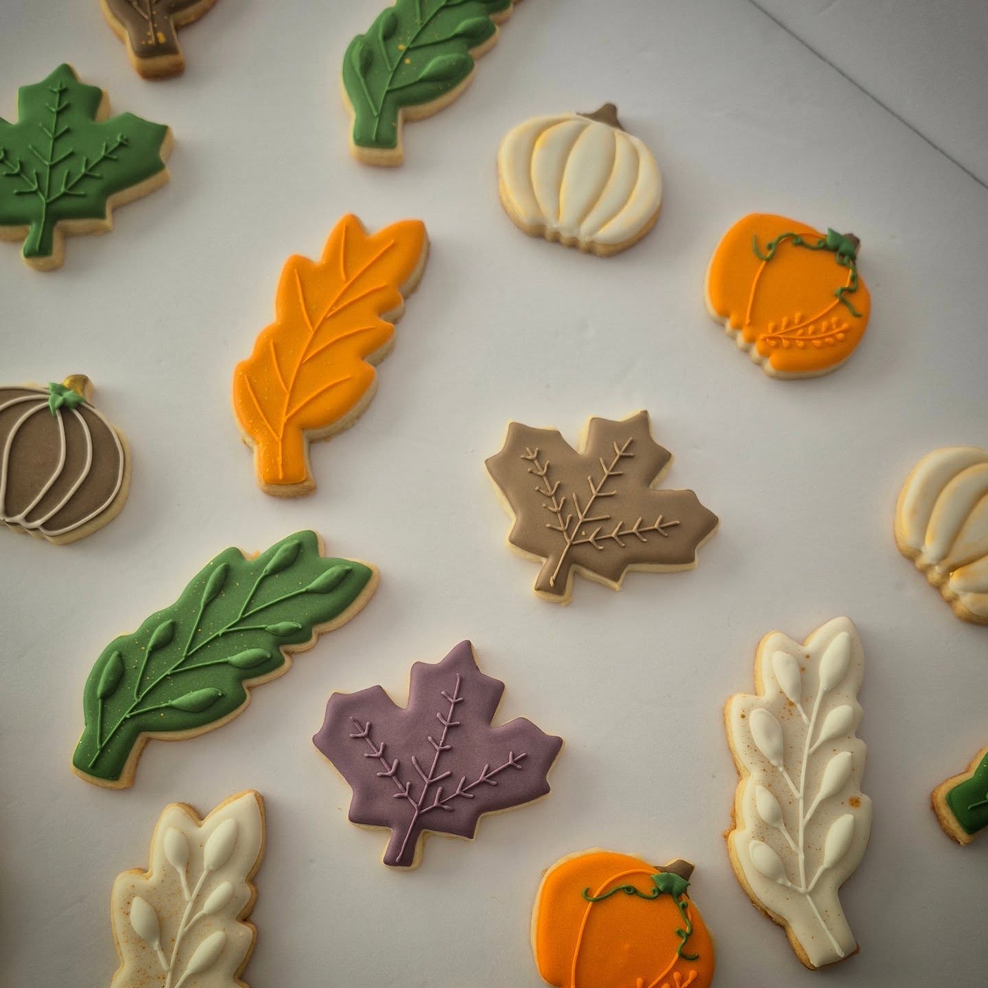 Fall Harvest Decorated Cookies from Blooming Delights