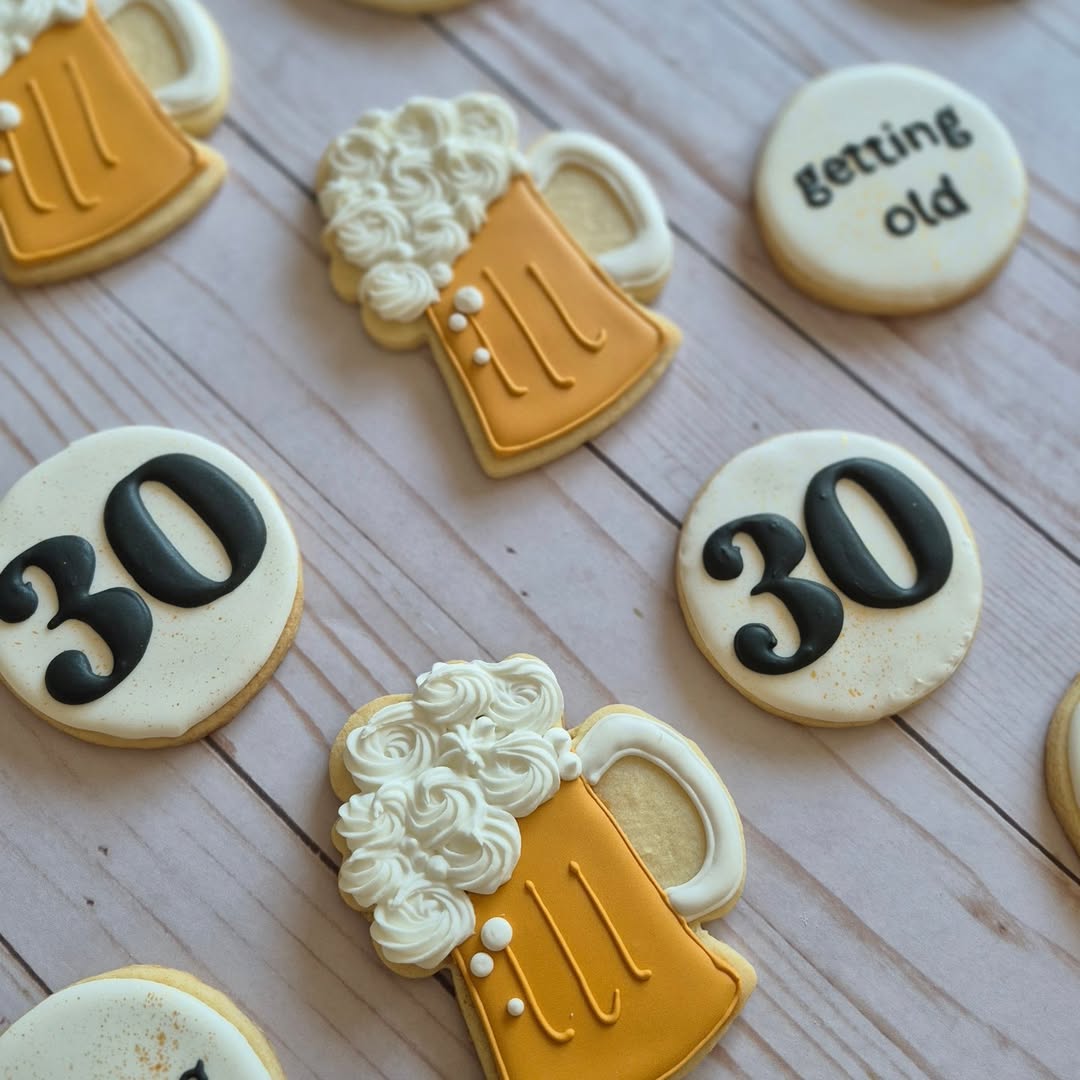 30th Birthday Celebration Cookies from Blooming Delights